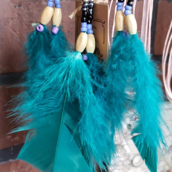 Pair of Vibrant Handmade Dreamcatchers - Picture 3 of 6